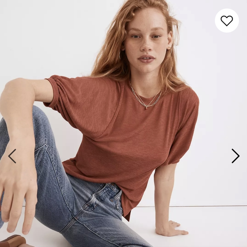 Madewell Eastover Bubble-Sleeve Tee XS - Picture 4 of 7
